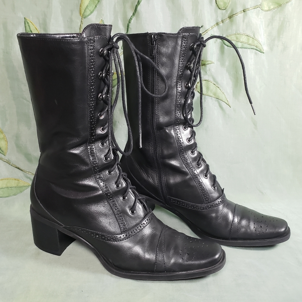 🚫SOLD🚫Vintage Steampunk Lace-up Granny Boots
